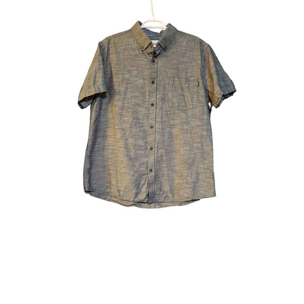 Hurley 'The Standard Collection Slub Button Down' Mens Gray Shirt Size XL Surfer